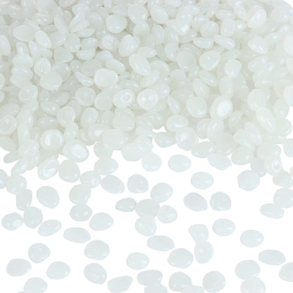 900pcs Glow in The Dark Rocks Outdoor Decorations Stones Small Luminous Pebbles Indoor/Outdoor Decor for Garden Fish Tank Aquarium Planter Walkway - White