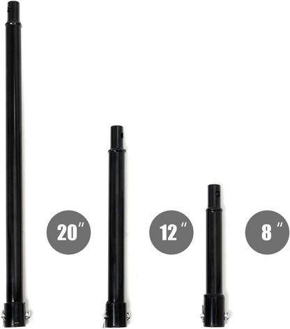 XtremepowerUS3 3 Pieces Auger Extension Drill Bits (8", 12", 20" Length) Extension Earth Ice Auger Extension Set Post Hole Digger Replacement Compatible to 3/4" Shaft
