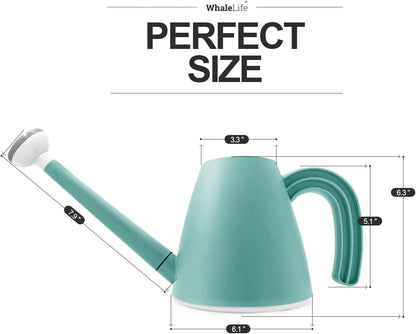 WhaleLife Indoor Watering Can for House Bonsai Plants (2.0L, Blue)