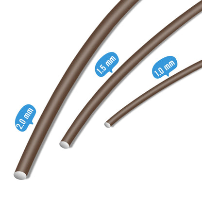 Sanlykate Bonsai Wire Tool Kit with Cutter, 3 Roll Tree Training Wires 98 Feet Total, 1.0mm, 1.5mm, 2.0mm Anodized Aluminum Wire Set, Hold Plant Branches Trunks - Brown