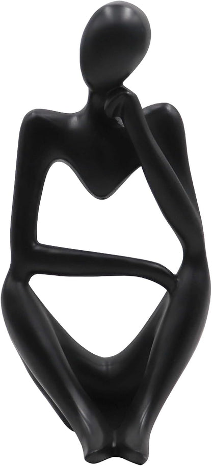 Thinker Statues and Sculptures, Resin Black Thinker Statue Ornaments, Abstract Style Sculptures, Housewarming Gifts, Housewarming Decorations, Living Room Dining Desk Decorations