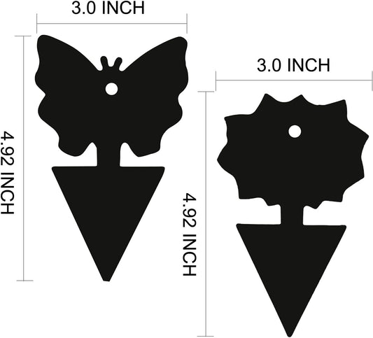 USKICH Sticky Trap Fruit Fly and Gnat Trap Sticky Bug Traps Fungus Traps for Indoor/Outdoor Insect Catcher for White Flies,Mosquitoes,Fungus Gnats,Lying Insects (24 Pcs Black)