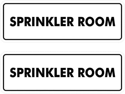 Signs ByLITA Standard Sprinkler Room Sign (White) - Large 2 Pack