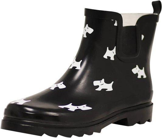 NORTY - Womens Ankle Rain Boots - Ladies Waterproof Winter Spring Garden Boot runs ½ size large