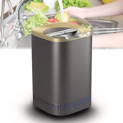 Electric Food Waste Processor, 700W Smart Waste Kitchen Composter, 2.5L Capacity Countertop Automatic Food Waste Cycler, Turn Garbage to Compost and Low Noise and Quiet Design (Color : Glod)