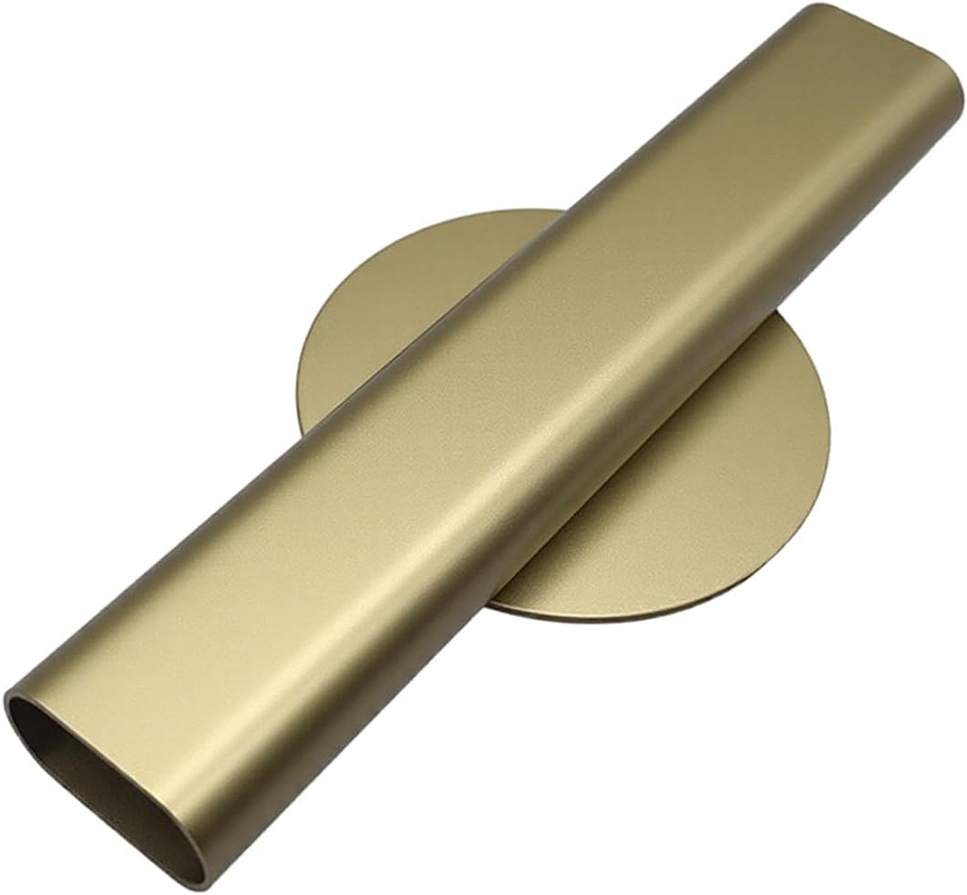 Self Adhesive Wall Vase Metal Tube Decoration Holder Used to Display Dried Flower, Faux Flowers, Fake Flowers, Also Suitable for Cemetery Memorial Decoration (1 PCS Gold)