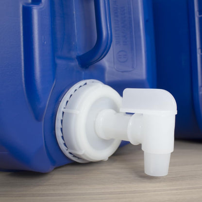 5-Gallon Stackable Water Storage Containers, 5 Gallons Each w/Lids + Spigot, Easy Fill, Survial Supply Emergency Water Storage for Camping and Disaster Preparedness, RV, 20 Gallon (4 Tanks)