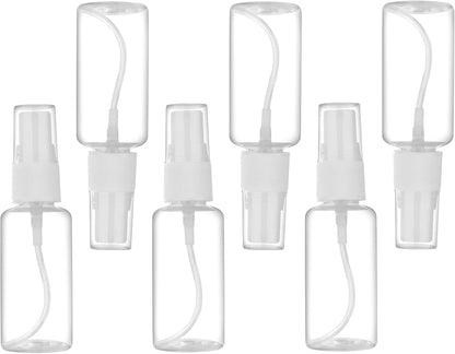 Spray Bottle, 1oz/30ml Small Plastic Fine Mist Spray Bottles, Mini Empty Travel Bottles with Funnels and Labels 6 Pack