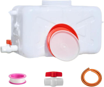 Large Capacity Water Container with Spigot Hose, Portable Water Storage Tank 52.8 Gallon No Leakage Camping Water Carrier for Emergency Vehicle Car Outdoor Hiking Picnic(Size:35L/9.3Gal)