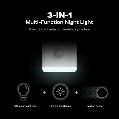 THIRDREALITY Multi-Function Night Light 4 Pack, Zigbee Repeater, 3-in-1 Combines a Motion Sensor, a Illumination Sensor and RGB Color Night Light, 1-100% Adjustable Brightness, Zigbee hub Required