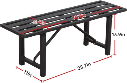 Plant Stand - Indoor/Outdoor Extra-Sturdy Aluminum Plant Stand with 300 LBS Capacity (L37.8 x W11.4 x H13.8 inch)