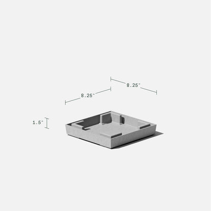 Veradek V-Resin Indoor/Outdoor Taper Planter (Gray, 26 inch - 2 Pack with 2 Saucer Trays)