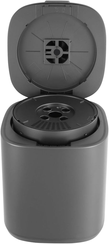Kitchen Electric Composter 2.5L Larger Capacity Electric Kitchen Composter IndoorSmart Odorless Compost Bin Turns Kitchen Waste to Fertilizer Garden Food Compost Machine (Black)