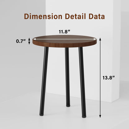Plant Stand Indoor 14'': Indoor Plant Stand 2 Pack Metal Plant Table - Wood Plant Stool Outdoor Small Round Side End Table Mid Century Modern Decor - Home Decor