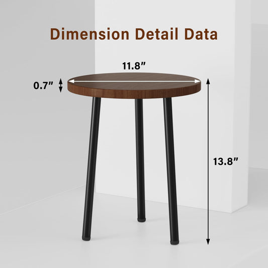 Plant Stand Indoor 14'': Indoor Plant Stand 2 Pack Metal Plant Table - Wood Plant Stool Outdoor Small Round Side End Table Mid Century Modern Decor - Home Decor