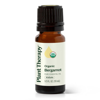 Plant Therapy Organic Bergamot Essential Oil 10 mL (1/3 oz) 100% Pure, Undiluted, Therapeutic Grade