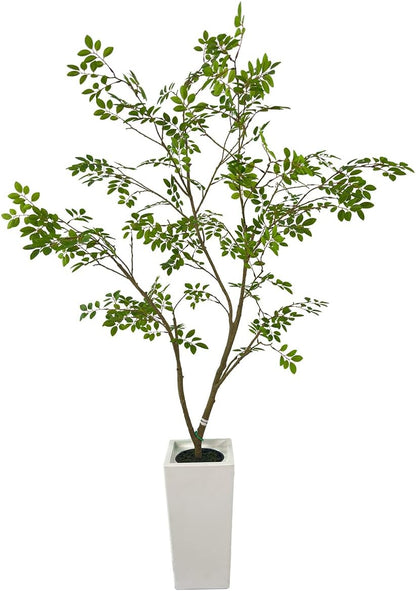 Artificial Elm Tree Faux Elm Tree 6ft Tall Fake Plant in Pot Fake Silk Tree Faux Plants Indoor
