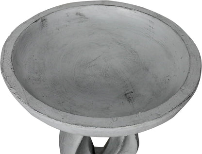 SunJet 21.8inch High Concrete Bird Bath, Freestanding Birdbaths & Birdfeeder - Stylish Outdoor Bird Baths Feeding Bowl for Outdoors Garden Patio Yard Lawn Decor