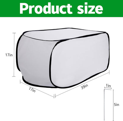 39" x 17" x 17" Pop up Rectangular Frost Protection Plant Cover, Winter Garden Plants Freeze Protection Tent, Warm Garden Bed Plant Protector Enclosure for Snow Frost Protection Indoor & Outdoor