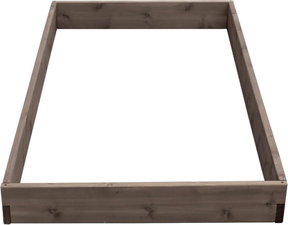 Red Cedar Wood Raised Vegetable Garden Bed - Amish Made in USA (5.5" Raised Bed, Gray Stain)