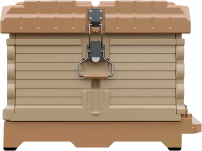 Ergo Insulated 10 Frame Bee Hive Set [NO Frames Included] (Single Hive, Tan Body Green Entrance)
