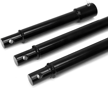XtremepowerUS3 3 Pieces Auger Extension Drill Bits (8", 12", 20" Length) Extension Earth Ice Auger Extension Set Post Hole Digger Replacement Compatible to 3/4" Shaft