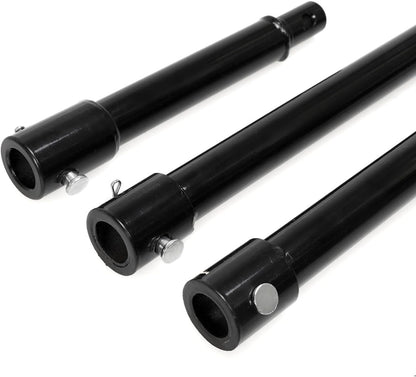 XtremepowerUS3 3 Pieces Auger Extension Drill Bits (8", 12", 20" Length) Extension Earth Ice Auger Extension Set Post Hole Digger Replacement Compatible to 3/4" Shaft