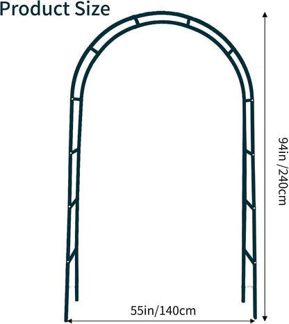 RUBFAC Metal Garden Arch, Wedding & Event Decoration, Garden Trellis for Climbing Plants, Assemble Freely 2 Sizes for Various Climbing Plant Roses Vines Bridal Party Decoration, Army Green, 1 Pack