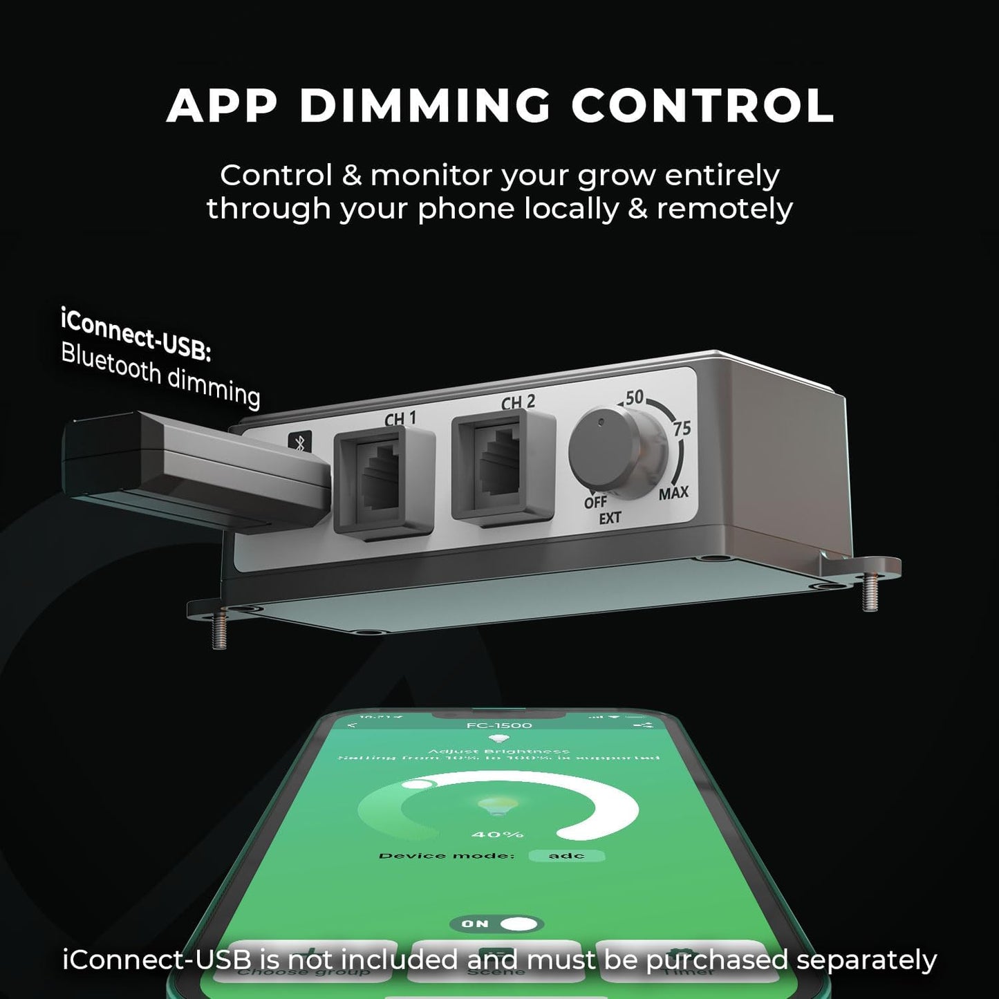 MARS HYDRO 3x3 Smart Grow Tent Kit Complete System with Temperature Humidity Controller,150W FC1500 App Dimming Grow Light,1680D High Reflective Mylar,with 4inch Automatic Ventilation System