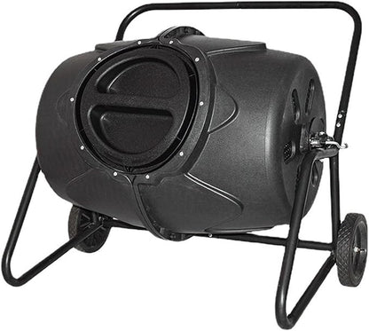 Electric Compost Bin Compost Tumbler Bin with Wheels and Handle, Mobile Heavy Duty Rotating Outdoor Organic Compost Bin Tumbling Mixer Composter for Kitchen Waste & Garden Clippings, Large 190L/50 Gal