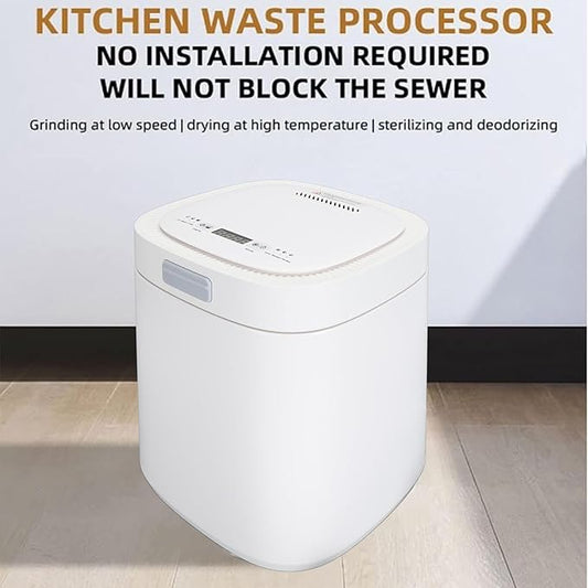 Smart Waste Kitchen Composter, 2.5L Capacity Electric Food Recycler Turn Waste Into Fertilizer, for Kitchen Disposal (US Plug 110V)