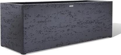 42 Inch Rectangular Concrete Planter（42Lx14Wx15H，58 Pounds）,Durable All-Weather Use with Drainage Holes,Large Rectangular Planter for Outdoor Indoor Plants