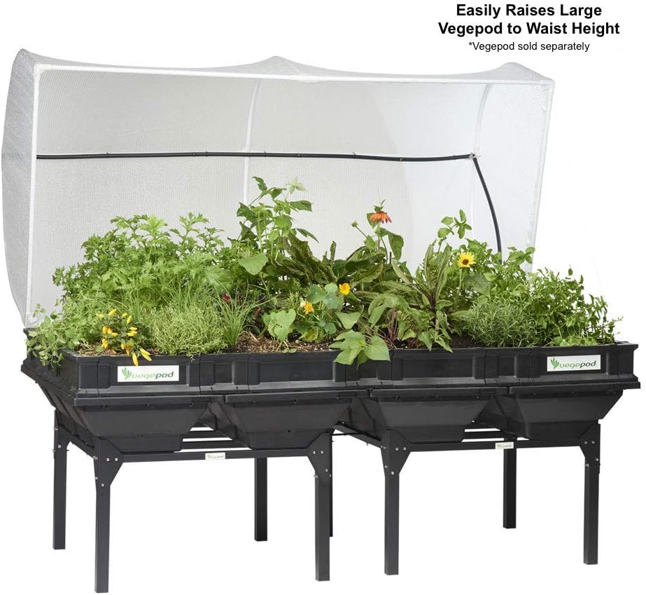 vegepod - Raised Garden Bed - Self Watering Container Garden Kit with Protective Cover, Easily Elevated to Waist Height, 10 Years Warranty (Large, Stand)