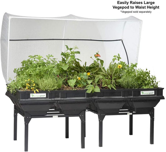 vegepod - Raised Garden Bed - Self Watering Container Garden Kit with Protective Cover, Easily Elevated to Waist Height, 10 Years Warranty (Large, Stand)