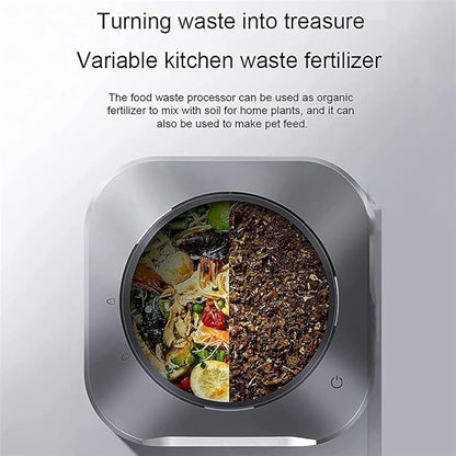 Electric Food Waste Processor, 700W Smart Waste Kitchen Composter, 2.5L Capacity Countertop Automatic Food Waste Cycler, Turn Garbage to Compost and Low Noise and Quiet Design (Color : Red)