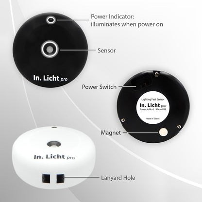 Pro Handheld EML Light Meter Sensor Lumens Lux Color Temperature CCT Contrast Uniformity Measurement for Architecture Interior Lighting Design Well Healthy Building Standard V2 Compliance