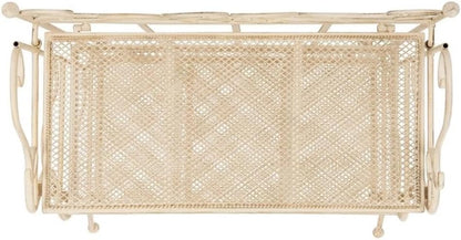 SAFAVIEH PAT5022A Outdoor Collection Torus Pearl White 3-Tier Shelf