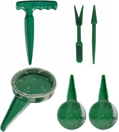 ZLY Adjustable Hand Held Garden Flower Plant Grass Seeds Dispenser Planter Dial Sower Sowing Seeder Gardening Tool Set