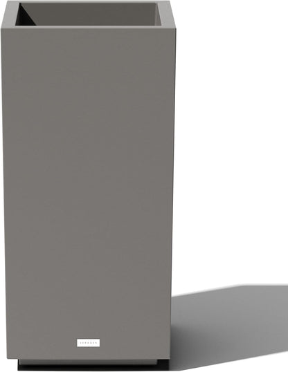 Veradek Block Series Pedestal Planter - Tall Planter for Indoor or Outdoor Front Porch | All-Weather Use with Removable Insert Bucket | Modern Décor for Flowers, Tall Trees, Faux Plants