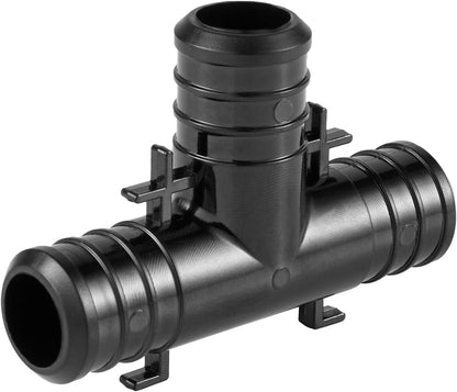 (Pack of 10) EFIELD Poly PPSU Barb Crimp Pex Fitting 3/4" X 3/4"x3/4" Tee With Tab, ASTM 2159,(PPSU1807052)