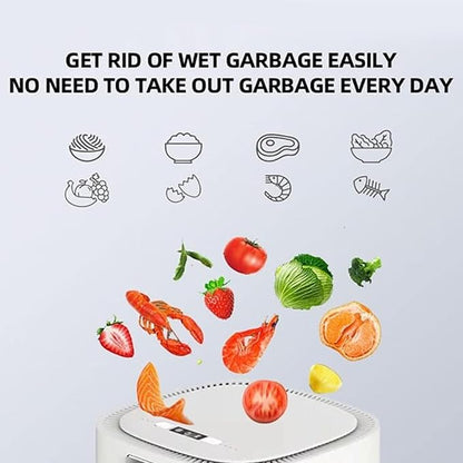Smart Waste Kitchen Composter, 2.5L Capacity Electric Food Recycler Turn Waste Into Fertilizer, for Kitchen Disposal (US Plug 110V)