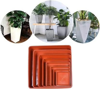 5 Pack Square Plant Saucer 8 Inch,Plant Water Catcher Tray, Heavy Plastic Plant Trays for Pots Pots Base Plant Saucers for Indoors and Outdoors, Pot Saucers for Plants.