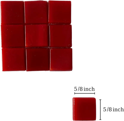 SMEIINIK 1.1lb Bulk Single Iridescent Color Mosaic Tiles for Crafts, Glass Mosaic Pieces for Mosaic Puzzles, Stained Glass Tiles for Mosaic DIY, Mosaic Making Supplies(AJ97-37)