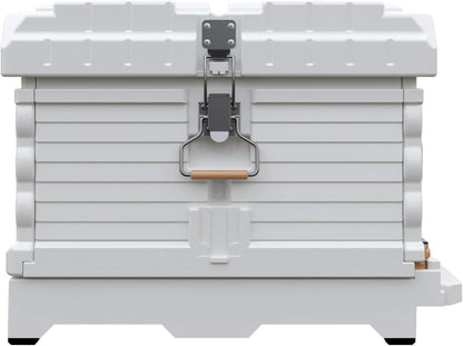 Ergo Insulated 10 Frame Bee Hive Set [NO Frames Included] (Single Hive, White Body Green Entrance)