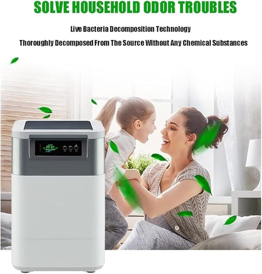 Smart Waste Kitchen Composter, Electric Kitchen Composter, 3L Home and Kitchen Composting Bin, Countertop Automatic Food Waste Cycler, Turn Garbage to Compost with Single Button ( Color : Red )