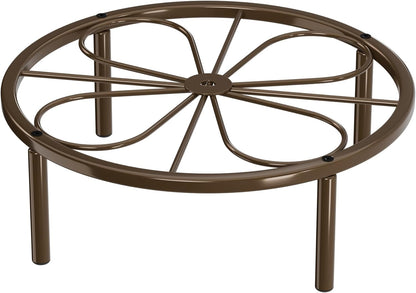 Brown Plant Stand Plant Holder - 10.24'' Short Plant Riser for Garden Courtyard, Heavy Duty Flower Stand for Multiple Plant Indoor or Outdoor.