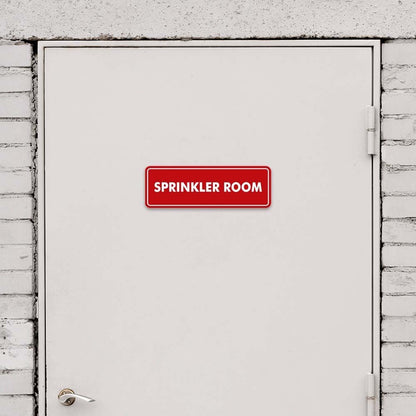 Signs ByLITA Standard Sprinkler Room Sign (Red/Yellow) - Medium 2 Pack