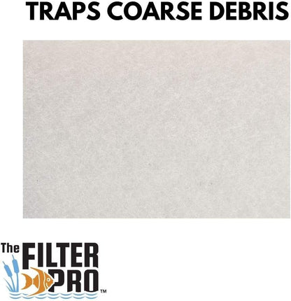 Beige Coarse Filter Media, 2" Thick, 24" x 24" Pads, 2 Pack, Perfect for Aquariums, Ponds or Water Gardens, Made in USA
