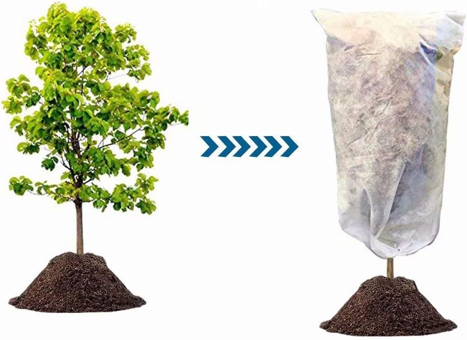 Agfabric Plant Covers Freeze Protection Frost Cover H34''xW28''， 0.95oz Winter Tree Cover Plant Covers for Cold Weather