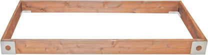 Red Cedar Wood Raised Vegetable Garden Bed - Amish Made in USA (5.5" Raised Bed with Decorative Corners, Cedar Stain)